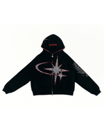 DYNASTY RHINESTONE ZIP HOODIE