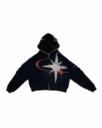 ORIGIN RHINESTONE ZIP HOODIE