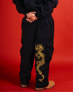 ORIGIN RHINESTONE CARGO TRACK PANTS