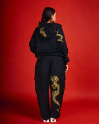 ORIGIN RHINESTONE HOODED ZIP UP