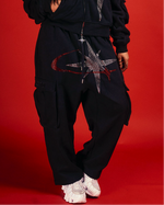 ORIGIN RHINESTONE CARGO TRACK PANTS