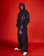 ORIGIN RHINESTONE HOODED ZIP UP