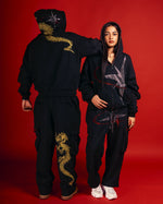 ORIGIN RHINESTONE HOODED ZIP UP